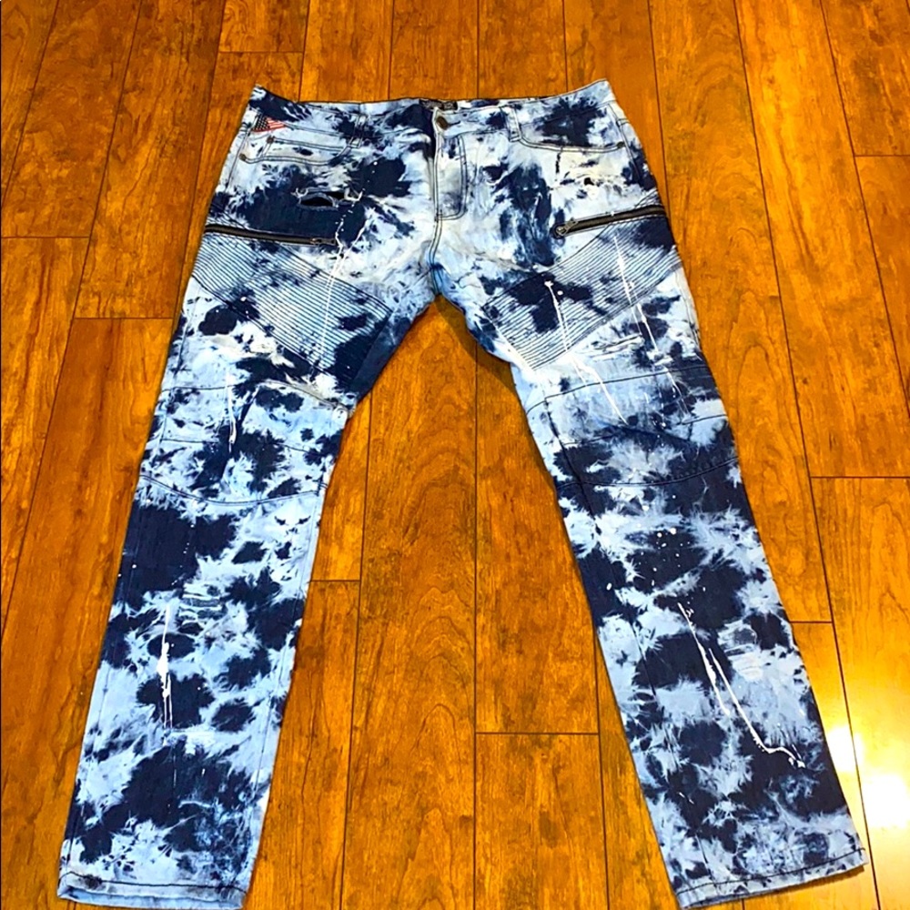 Biker blue jeans
